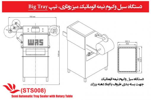 دستگاه سیل وکیوم نیمه اتوماتیک میز روتاری